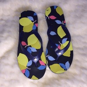 Kate Spade ♠️ lemon print flip flops